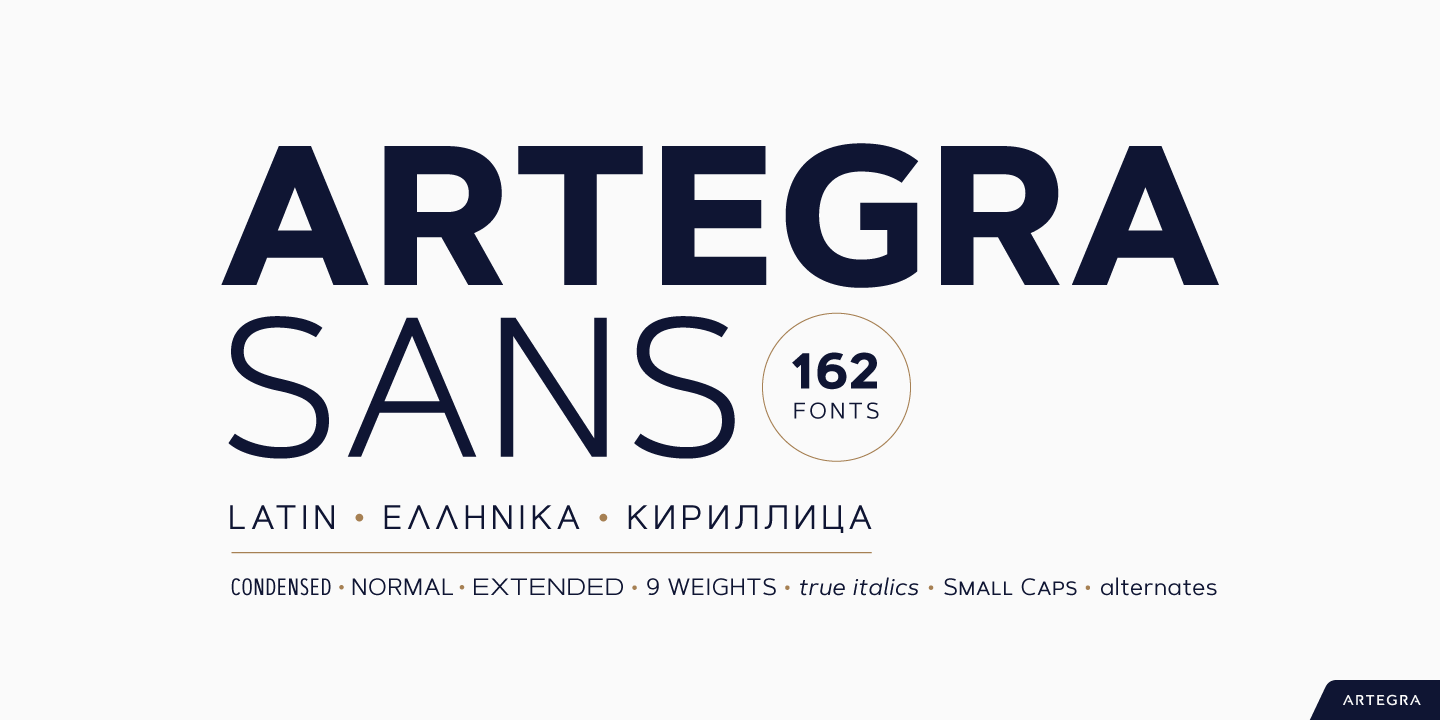 Schriftart Artegra Sans Extended SC